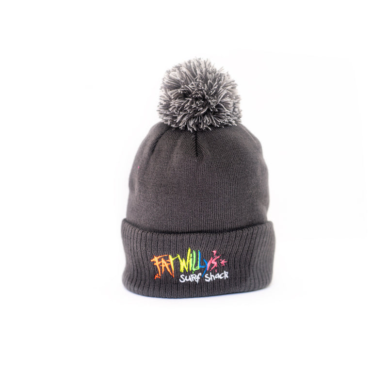 Fat Willy's adult bobble hat charcoal grey