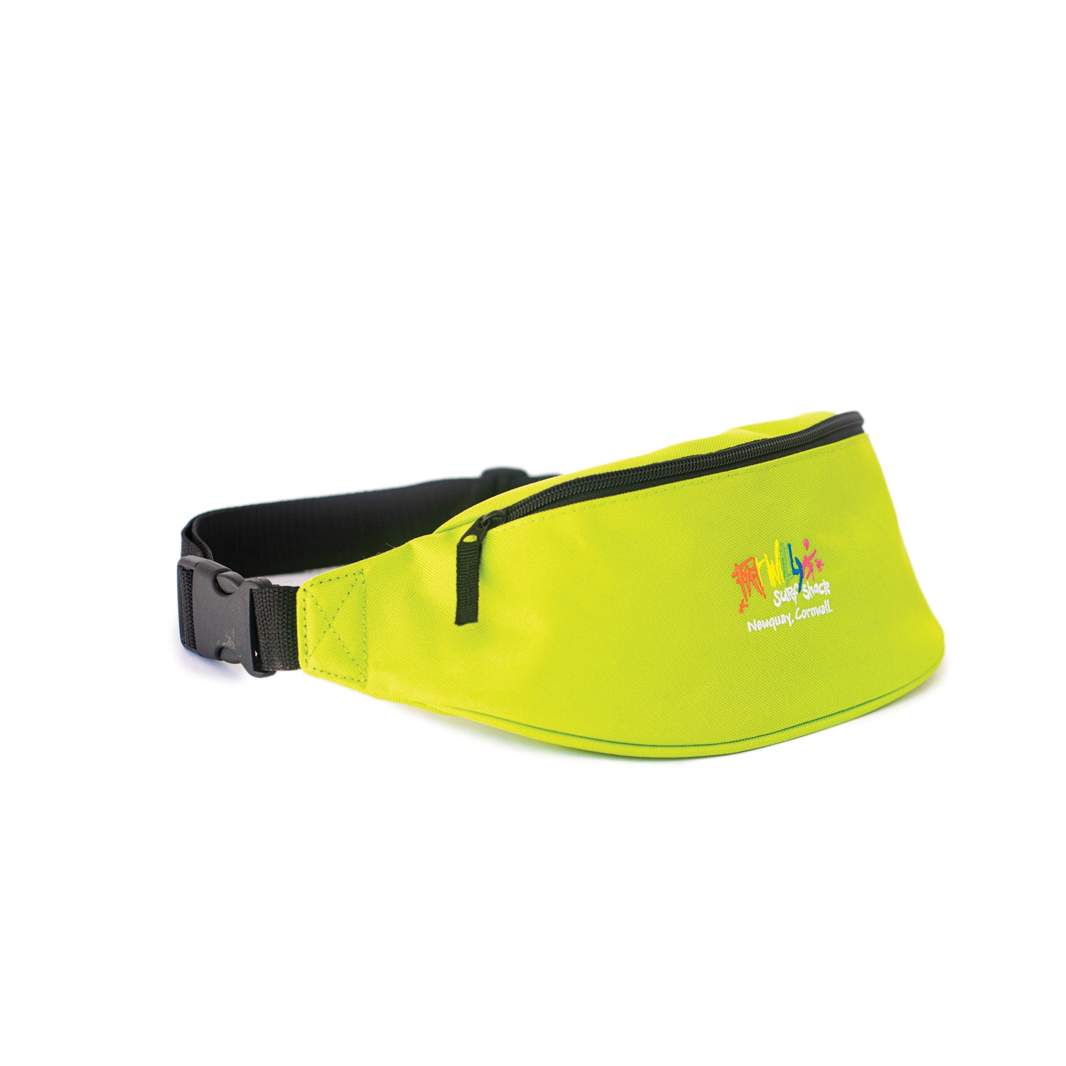Fat Willy's Newquay bum bag in flouro lime green