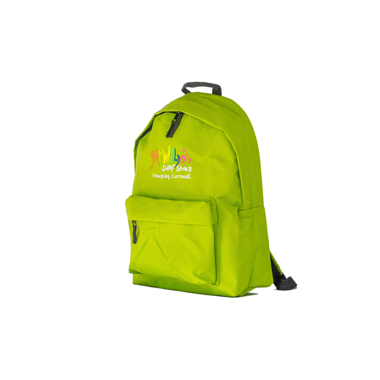 Fat Willy's Surf Shack Newquay backpack bag in lime green