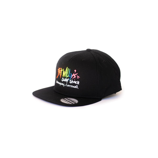 fat willy's newquay snapback cap in black