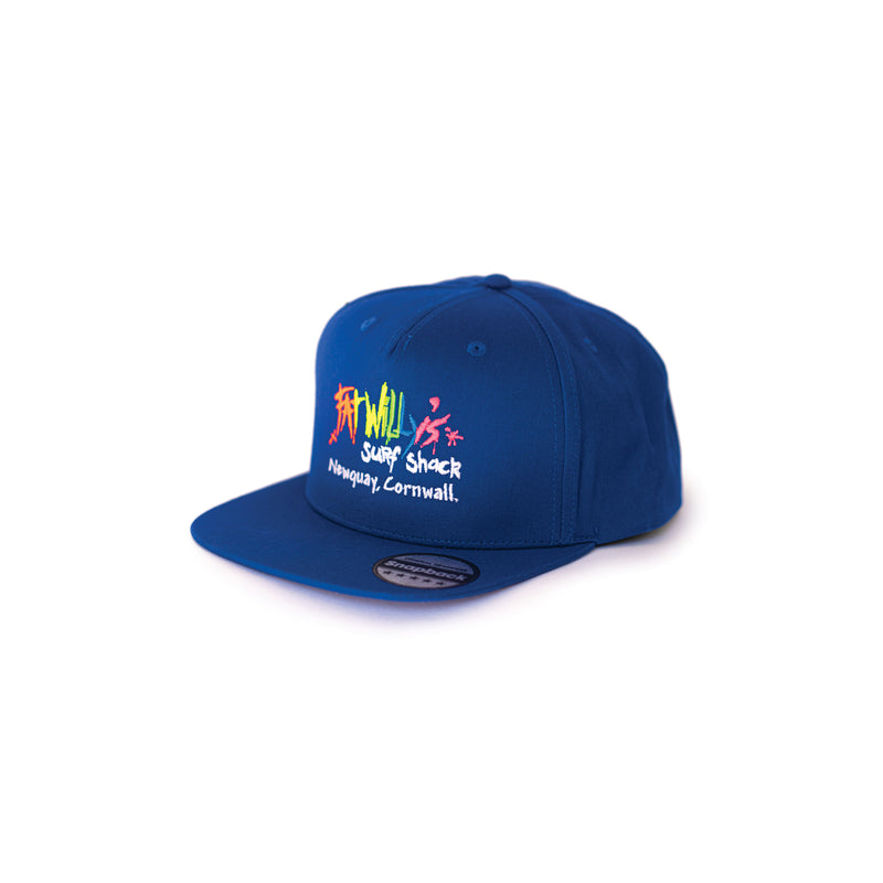 fat willy's newquay snapback cap in blue