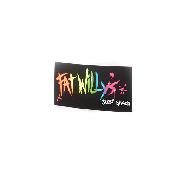 Fat Willy's Surf Shack Newquay small board sticker