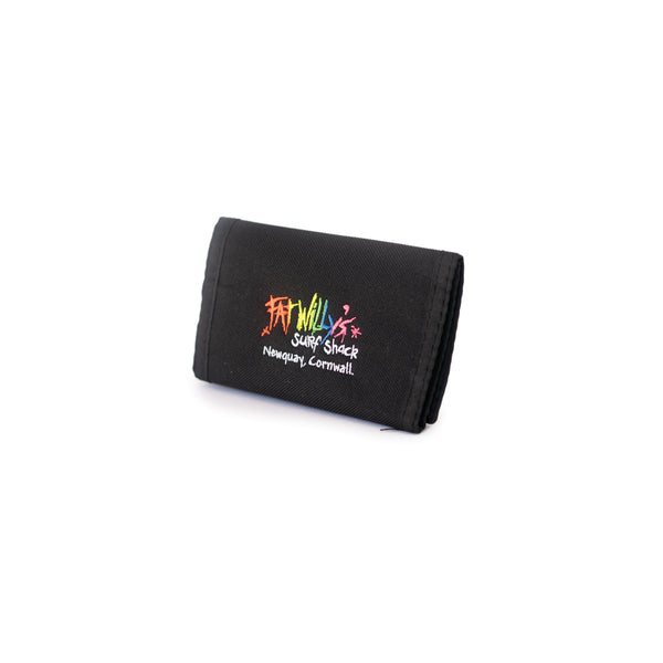 Fat Willy's surf shack newquay neon surfer wallet in black